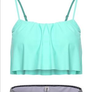 Mint Green Bikini Top with removable straps.